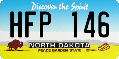 ND license plate HFP146