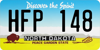 ND license plate HFP148