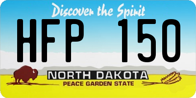 ND license plate HFP150