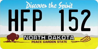 ND license plate HFP152