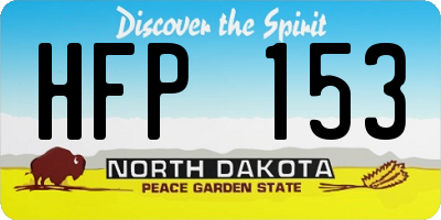 ND license plate HFP153