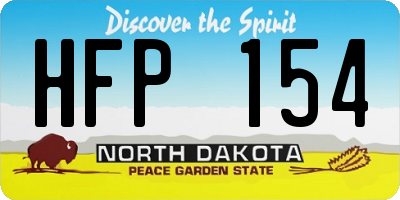 ND license plate HFP154