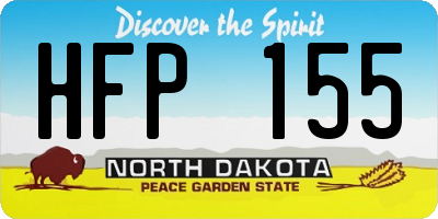 ND license plate HFP155