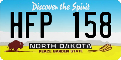 ND license plate HFP158