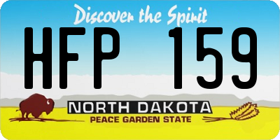 ND license plate HFP159