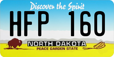 ND license plate HFP160