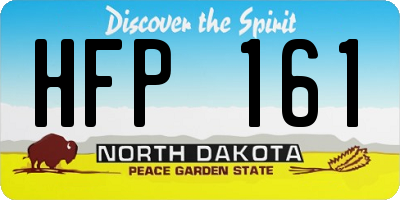 ND license plate HFP161