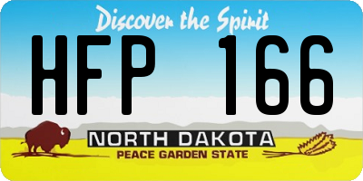 ND license plate HFP166