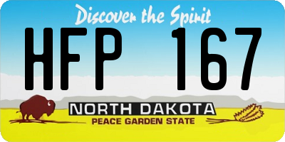 ND license plate HFP167