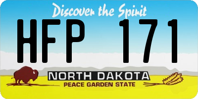 ND license plate HFP171
