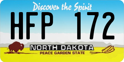 ND license plate HFP172