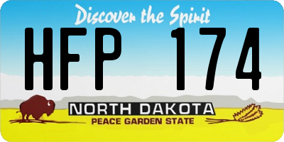 ND license plate HFP174