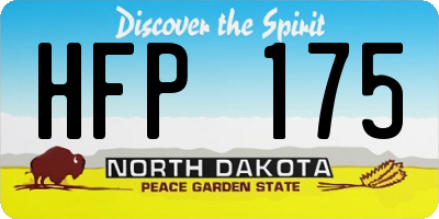 ND license plate HFP175