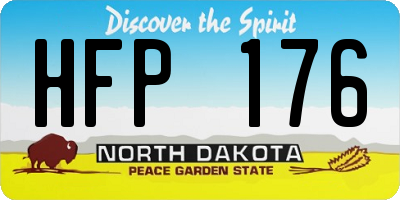 ND license plate HFP176
