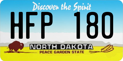 ND license plate HFP180