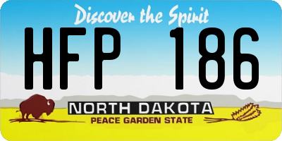 ND license plate HFP186