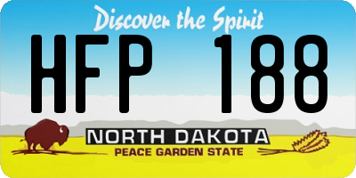 ND license plate HFP188