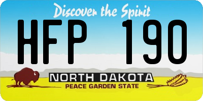 ND license plate HFP190