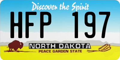 ND license plate HFP197