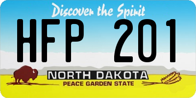 ND license plate HFP201