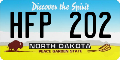 ND license plate HFP202
