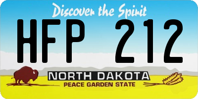 ND license plate HFP212