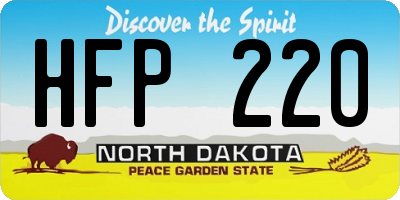 ND license plate HFP220