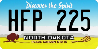 ND license plate HFP225