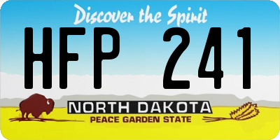 ND license plate HFP241