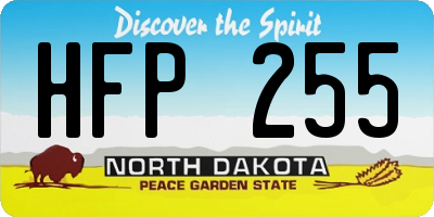 ND license plate HFP255