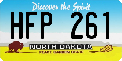 ND license plate HFP261