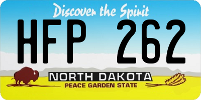 ND license plate HFP262