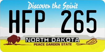ND license plate HFP265
