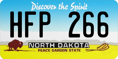 ND license plate HFP266