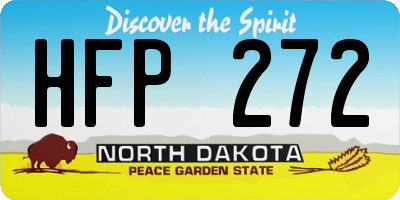 ND license plate HFP272