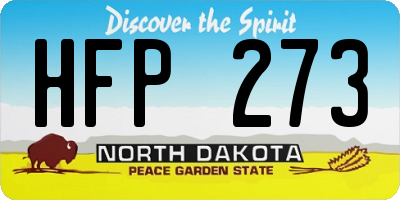 ND license plate HFP273