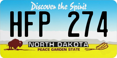ND license plate HFP274