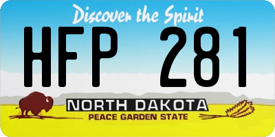 ND license plate HFP281