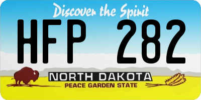 ND license plate HFP282