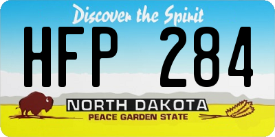 ND license plate HFP284