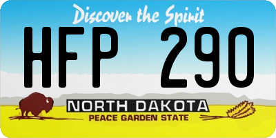ND license plate HFP290