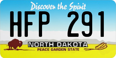 ND license plate HFP291