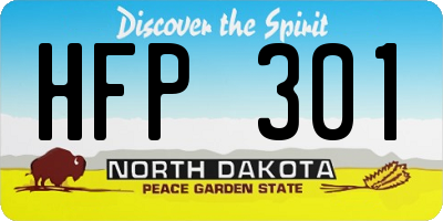 ND license plate HFP301