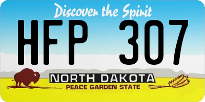 ND license plate HFP307