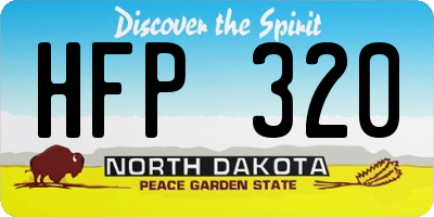 ND license plate HFP320