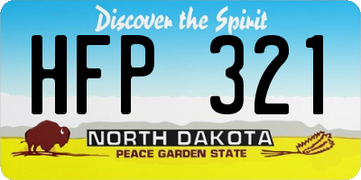 ND license plate HFP321