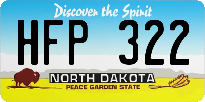 ND license plate HFP322