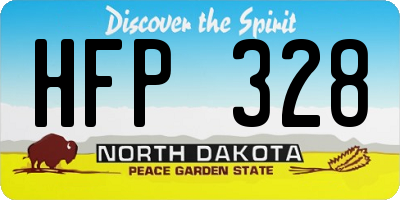 ND license plate HFP328