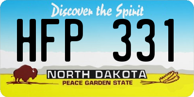 ND license plate HFP331