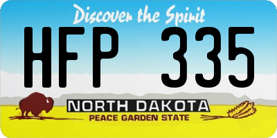 ND license plate HFP335